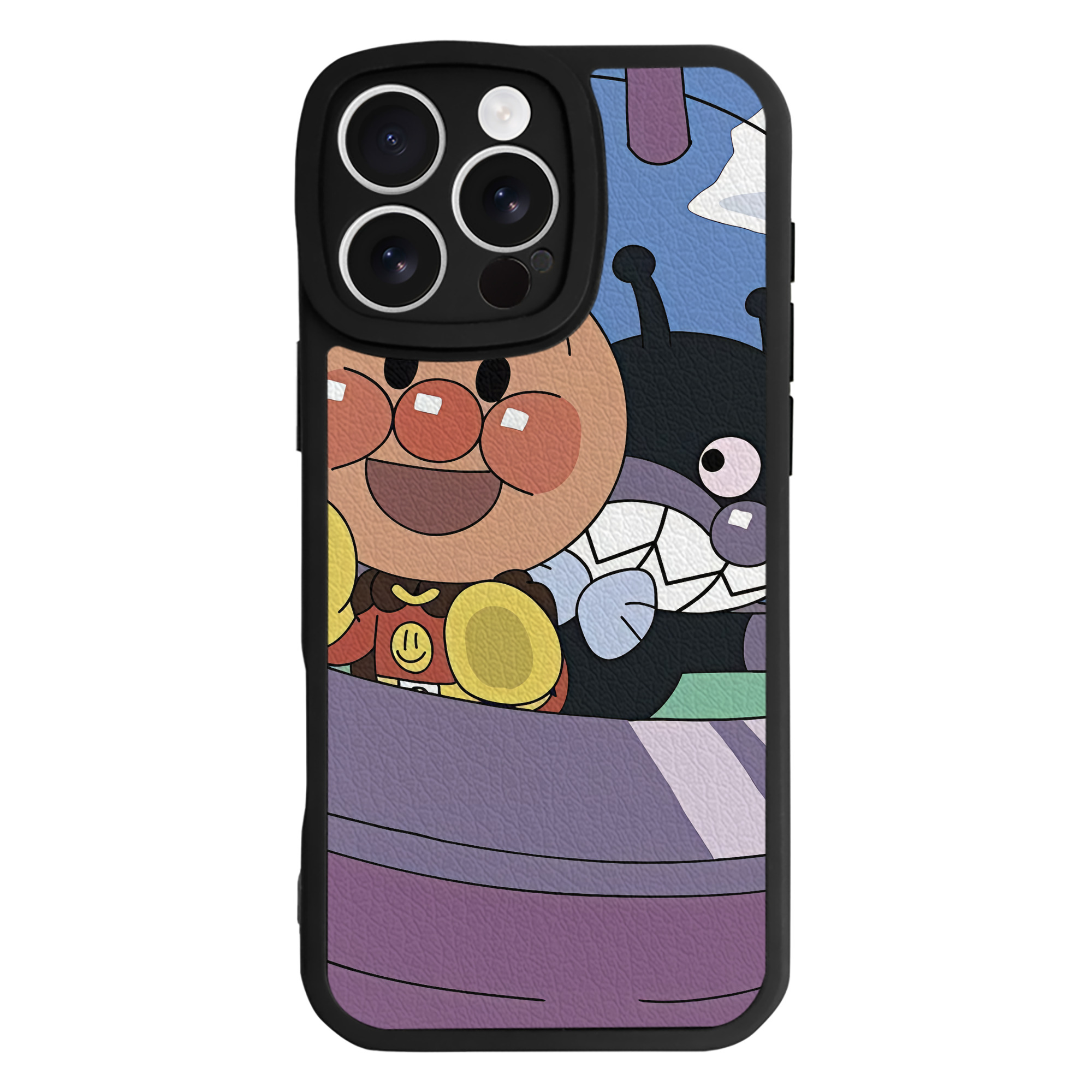 （画像用） アンパンマン Anpanman 【iPhone 16シリーズ対応】シリコンスマホケース（レザー調） 材質：シリコン